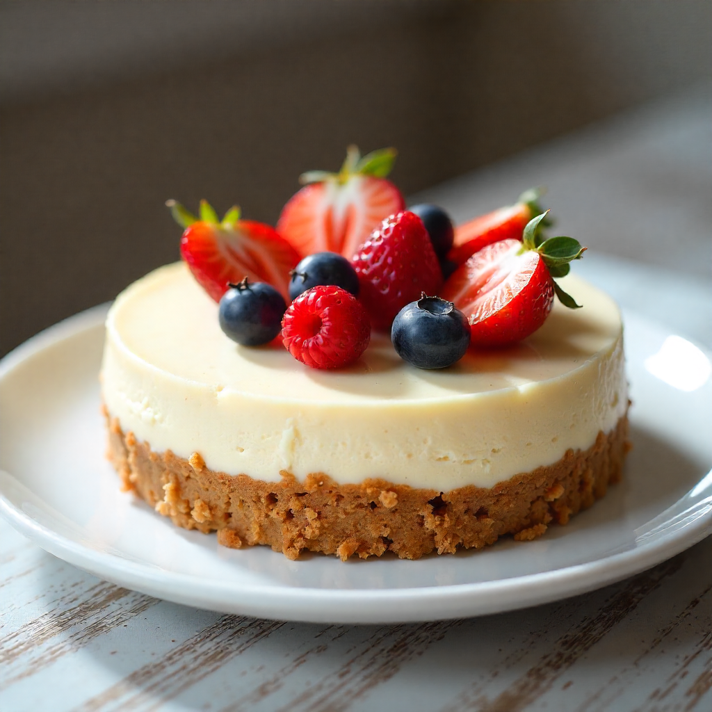 Classic New York Cheesecake with Fresh Berries