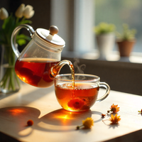 Herbal Tea Pour – Chamomile & Hibiscus Café Blend