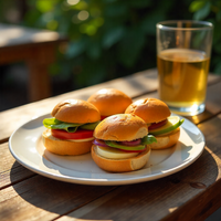 Gourmet Mini Sandwiches – Fresh Veg & Cheese