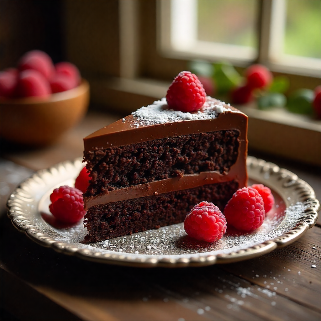 Decadent Chocolate Cake – Glossy Ganache Slice